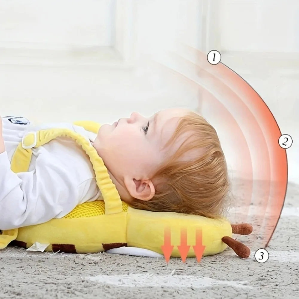 Head Back Protector Baby Protect Pillow Learn Walk Head Protector Cushion Anti Fall Backward Cap Carry Cartoon Kids Safe Bibi