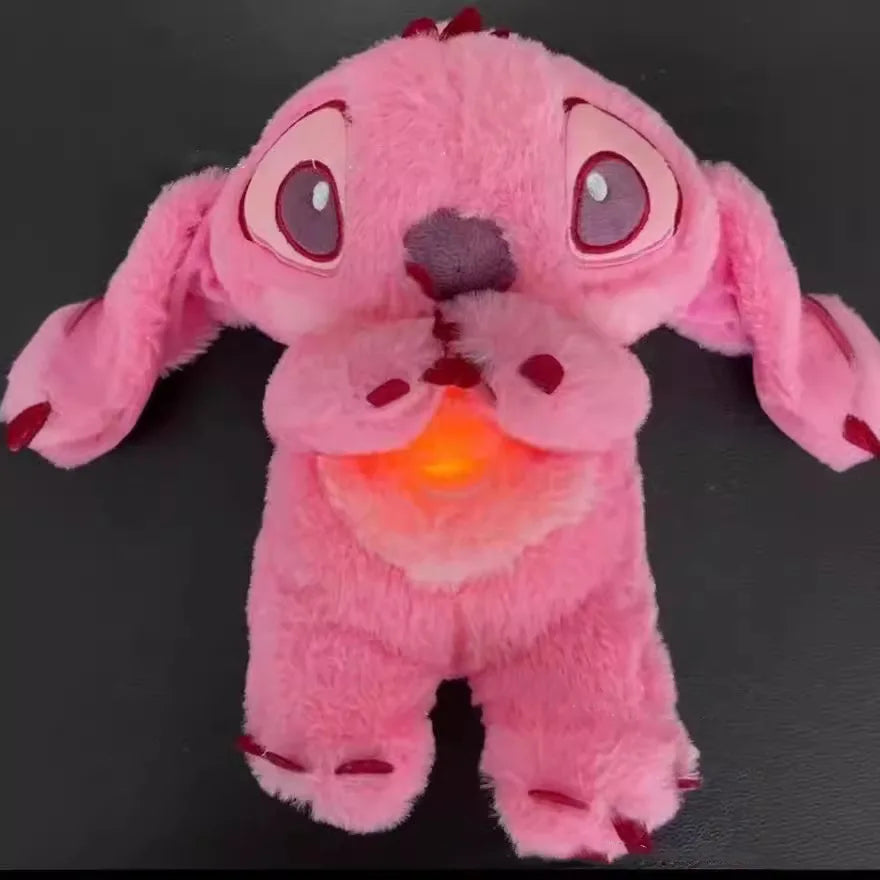 Hot Stitch Baby Sleeping Companion Sound Soothing Musical Plush Toy With Air Bag And Light Doll Breathing Toys Gifts Kawaii Toys